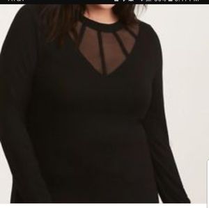 Torrid mesh neckline Shirt